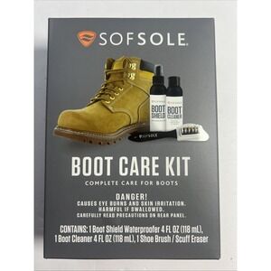 SofSole Boot Care Kit‎ -Complete Care For Boots-Boot Shield And Cleaner-New